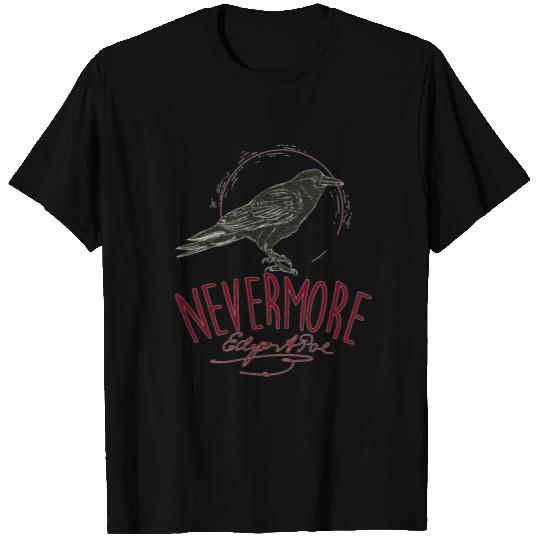 nevermore, The raven poem, Edgar Allan Poe T Shirts