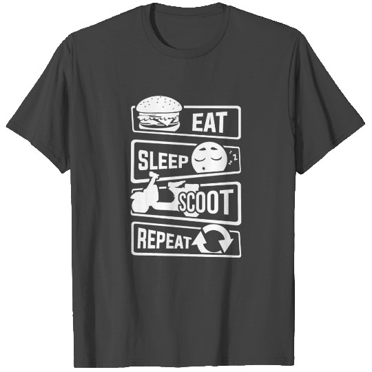 Eat Sleep Scoot Repeat - Scooter Cruise Italy T Shirts