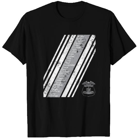 Alpha Bravo Charlie Delta Echo Foxtrot Golf State Trooper T Shirts