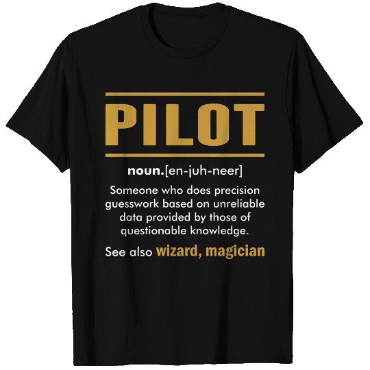 Pilot Wizard Magician T Shirts