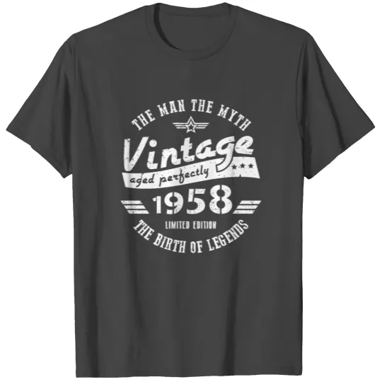 60th Birthday Gift For Men 1958 T Shirts