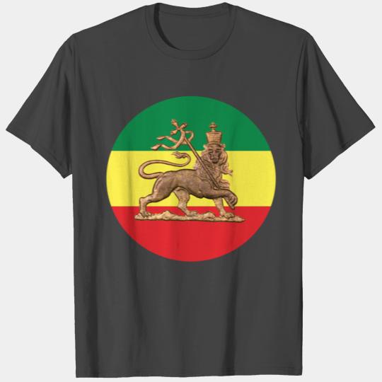 Flag of Ethiopia - Lion of Judah - Jah Rastafari T Shirts