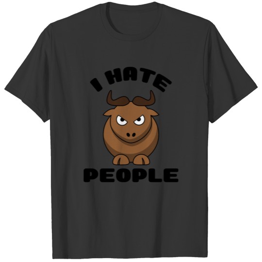 I Hate People Funny Bull T Shirts T Shirts Cup Gift