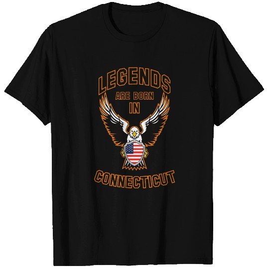 Legends are born in Connecticut T Shirts