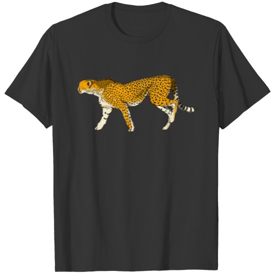 Yellow Walking Leopard T Shirts