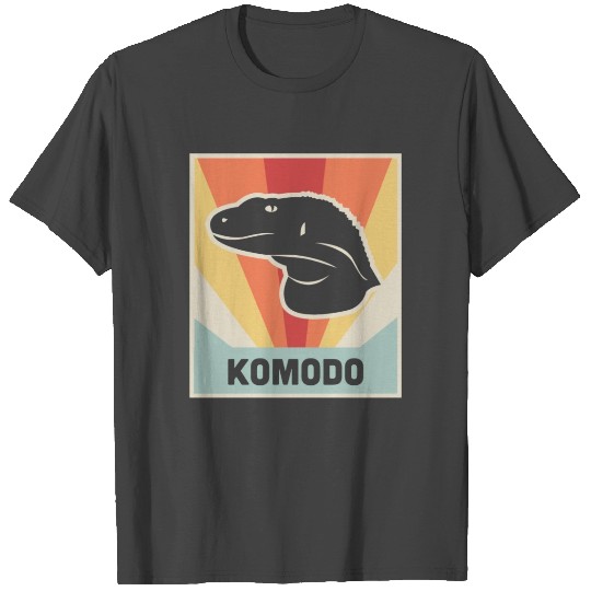 KOMODO Dragon - Vintage 70s Style Poster T Shirts