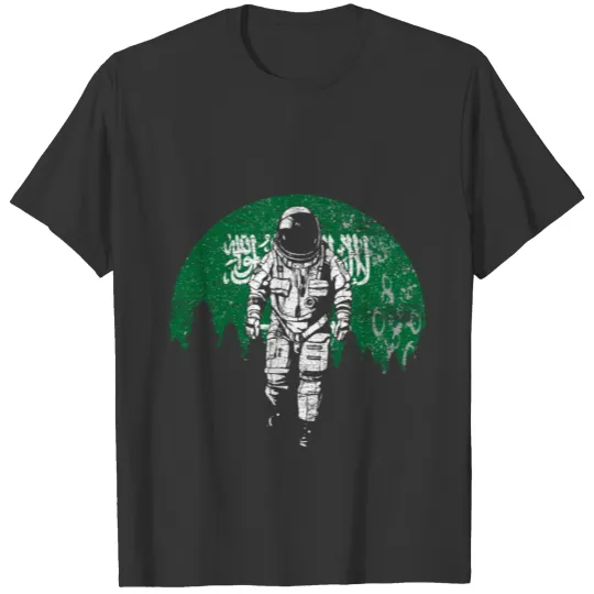 Astronaut moon Saudi Arabia flag T Shirts
