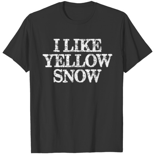 I Like Yellow Snow Skiing Snowboarding T-shirt
