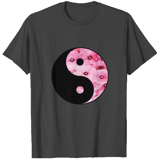Yin Yang Flowers Cute Chinese Tai Chi Symbol T Shirts