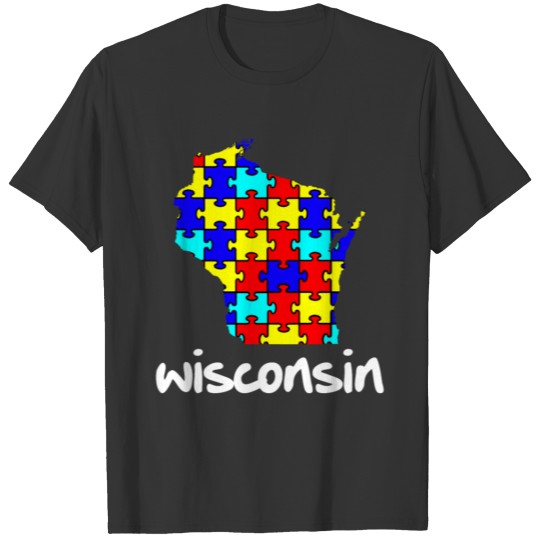 Wisconsin - Autism Awareness T-shirt