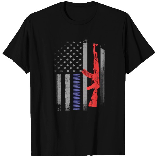American Gun Lover Flag T Shirts