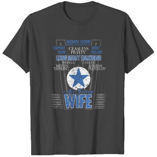 Husband Adorin Stress Handlin Air Force Wife T Shirts
