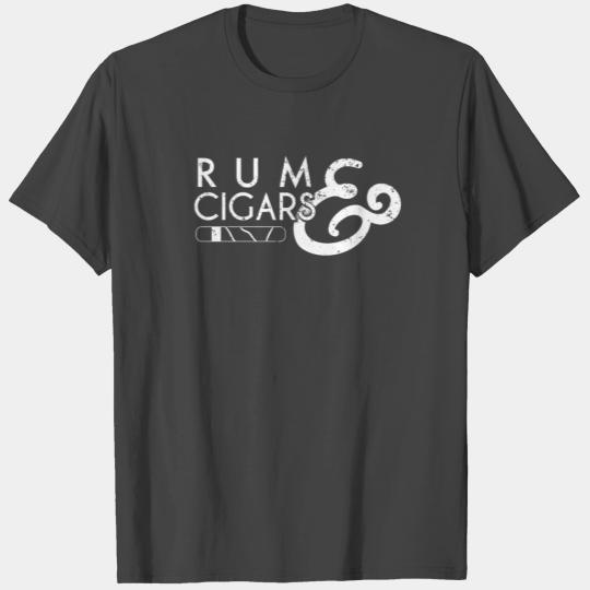 Rum And Cigars Smoker Cigar Lover Gift Cigar Smoker T Shirts
