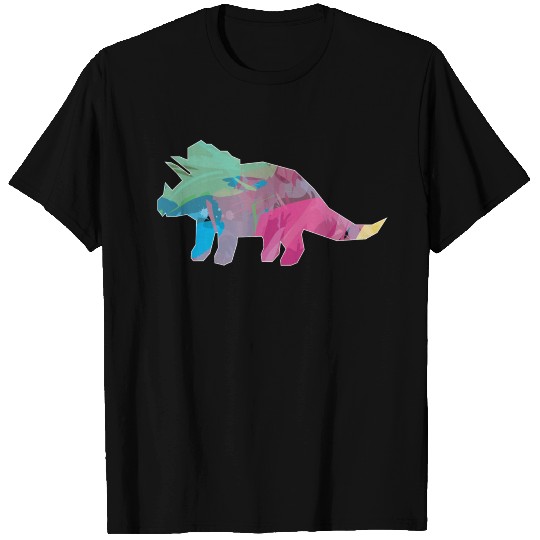Triceratops color dinosaur T Shirts