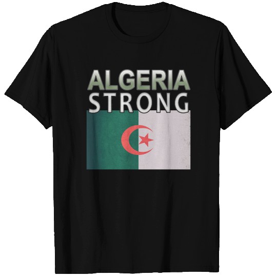 Algeria Strong Distressed Flag Plane Crash T Shirts