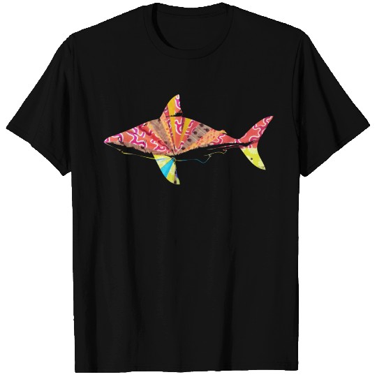 artTS collage art zone shark multi T Shirts