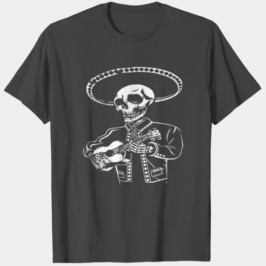 Dead Skull Mariachi With Guitar Day Of The Dead Me T Shirts
