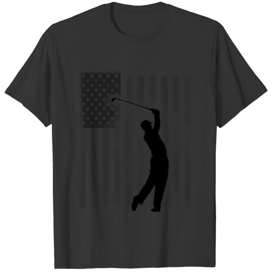 golf American flag black Hit Handicap Open T-shirt
