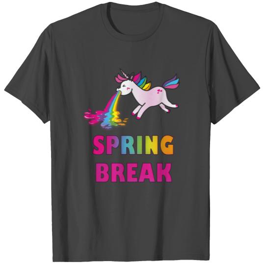 spring-break-unicorn, puking unicorn T Shirts