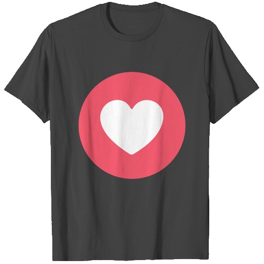 T Shirts T Shirts facebook circle heart love