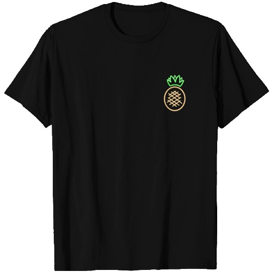 Neon Pineapple Pocket Glow Party Fruit Costume T Shirts