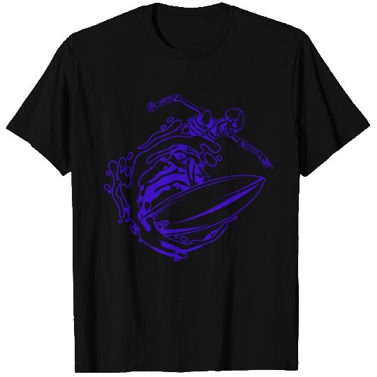 Surfing Skeleton 1c T Shirts