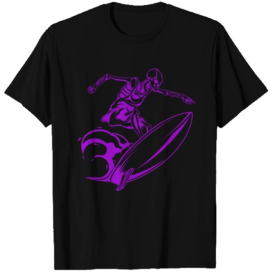 Surfing Skeleton 3b T Shirts