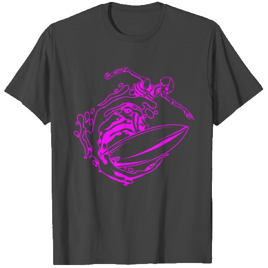 Surfing Skeleton 1b T Shirts