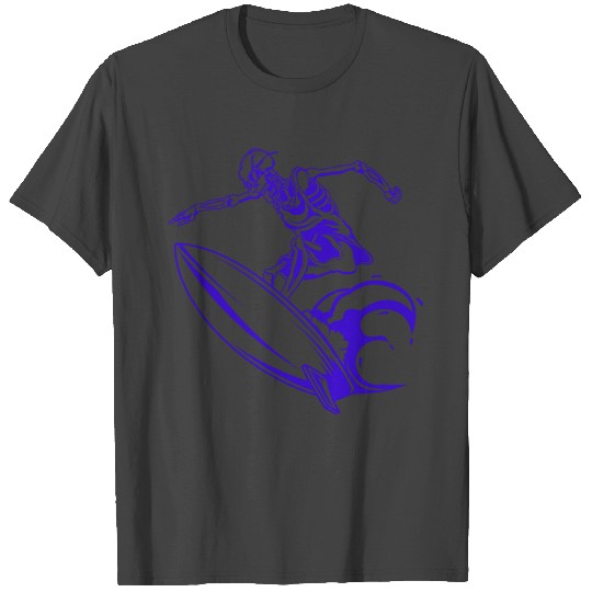 Surfing Skeleton 2c T Shirts
