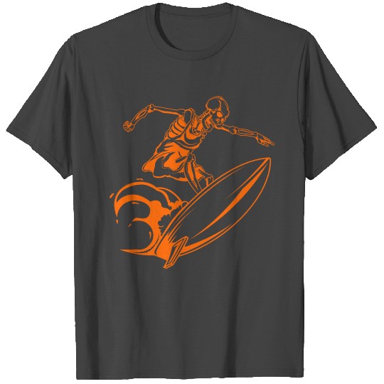 Surfing Skeleton 3a T Shirts