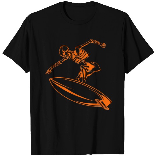 Surfing Skeleton 4a T Shirts