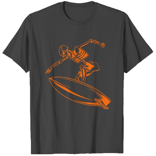 Surfing Skeleton 4a T Shirts