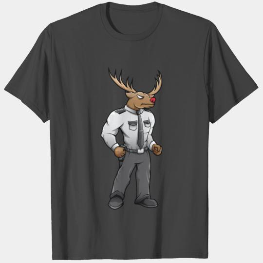 Security buck with red nose T Shirts