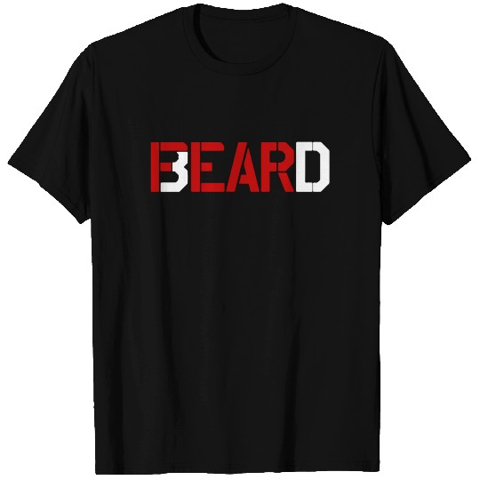 Fear The Beard Black Red White Gang Mustache Beard T Shirts