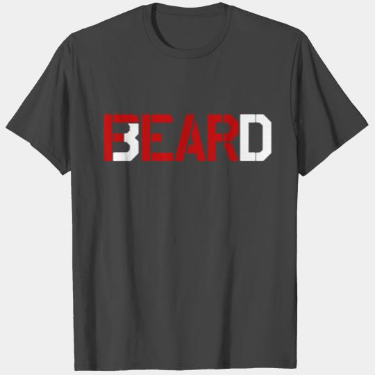 Fear The Beard Black Red White Gang Mustache Beard T Shirts
