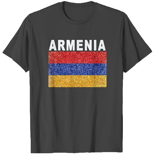 Armenia flag stained glass effect design T Shirts