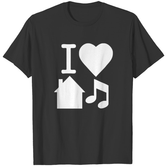 I Love House Music DJ Baseball T Shirts