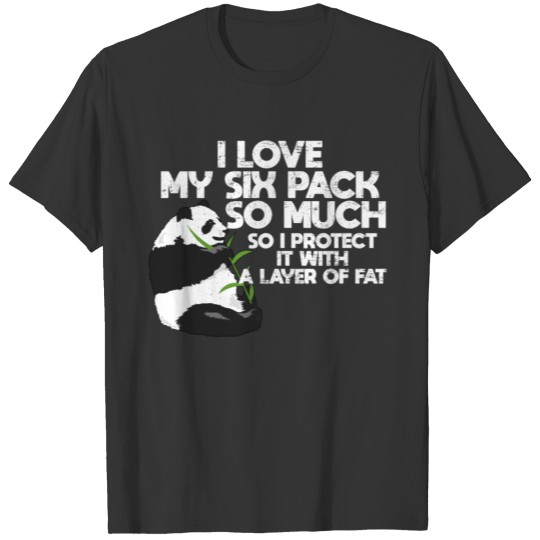 Cute Funny Panda I Love My Abs T-shirt