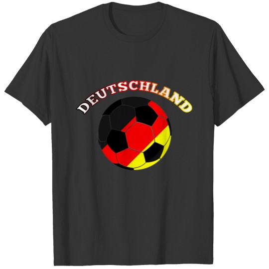 Colorful football and white Deutschland headline T-shirt