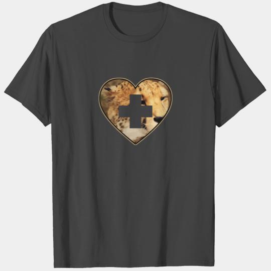 Cheetah Heart T Shirts