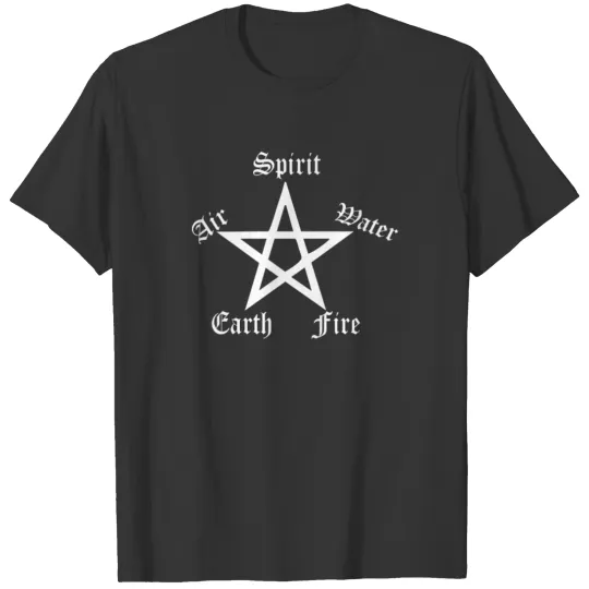 Elements Pentagram Womens Funny Pagan witchcraft l T Shirts