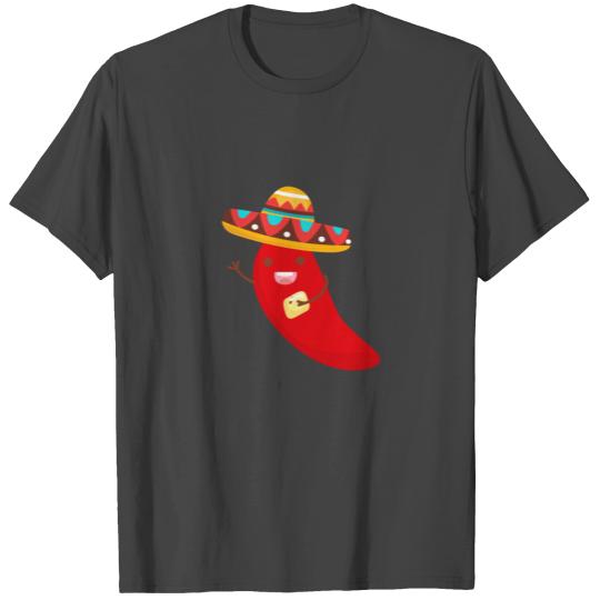 Cinco De Mayo Pepper Design T Shirts