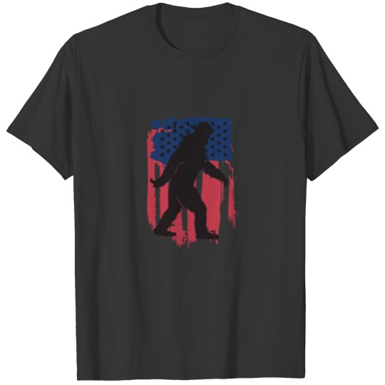 Bigfoot 4th Of July Shirts Fireworks Patriotic US T-shirt