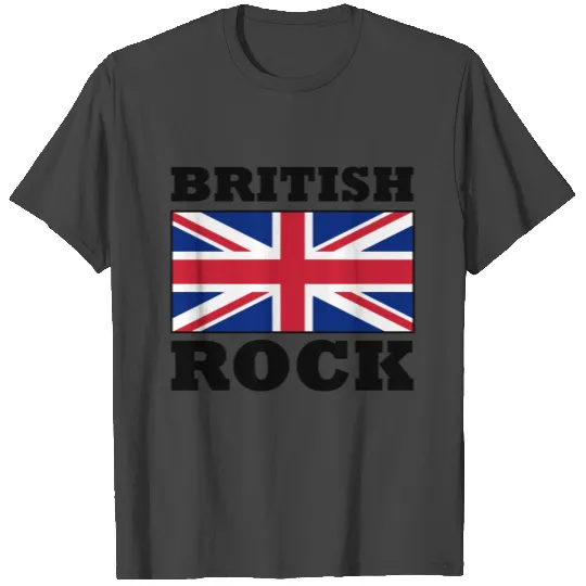 British Rock with Union Jack Flag Poster T Shirts