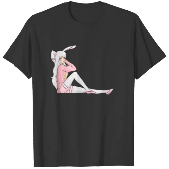 Cute Pink Bunny Girl T Shirts
