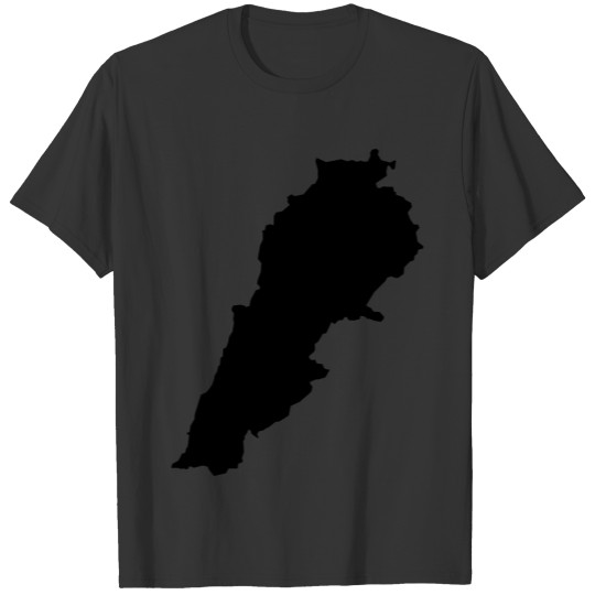 Lebanon map silhouette T-shirt