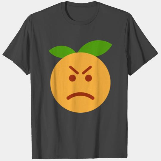 Angry orange fruit fruits taste tasty T Shirts
