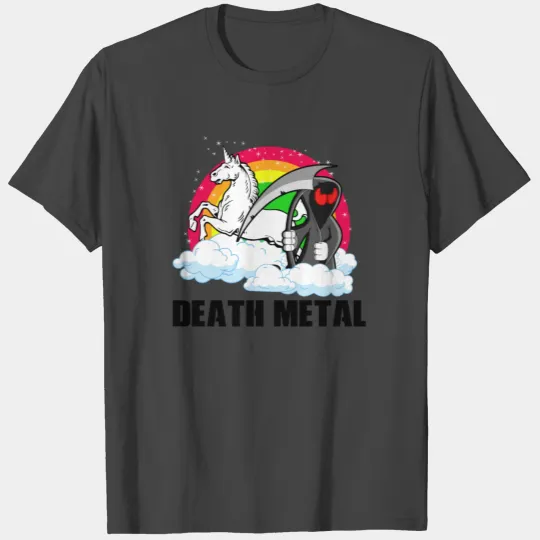 Death Metal Unicorn Rainbow T Shirts Heavy Metal Gift