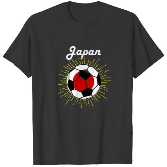 Japan Soccer Design Japanese Flag World Soccer 201 T-shirt