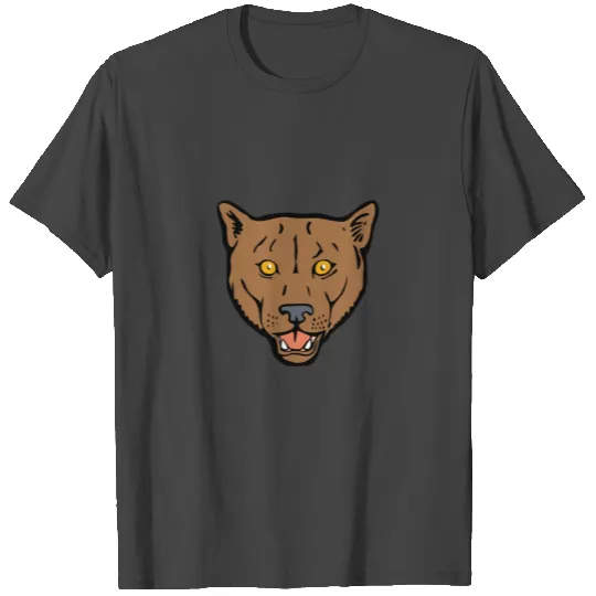 Mountain Lion Head Retro T Shirts